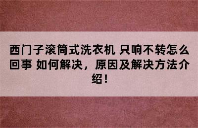 西门子滚筒式洗衣机 只响不转怎么回事 如何解决，原因及解决方法介绍！